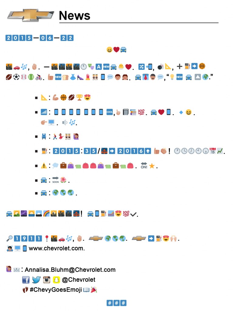 Pressemitteilung: Chevrolet