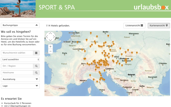 Urlaubsbox – Auswahl